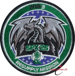 Image de SpaceX 25 CRS Commercial Resupply Services NASA Abzeichen Patch