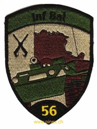 Picture of Inf Bat 56 Infanterie-Bataillon 56 schwarz mit Klett, Armee Badge