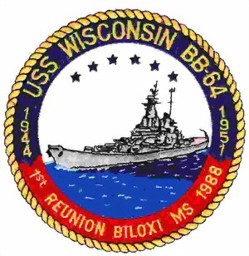Image de USS Wisconsin BB-64 Schlachtschiff Abzeichen