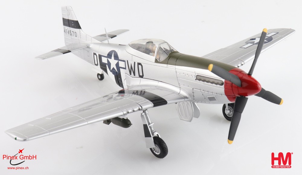 Immagine di Mustang P-51D 1:48  335 FS/4 FG, flown by Capt Ted LInes, Hobby Master HA7750. VORBESTELLUNG. LIEFERBAR ENDE JUNI