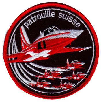Immagine di Patrouille Suisse Tiger Abzeichen Front schwarz