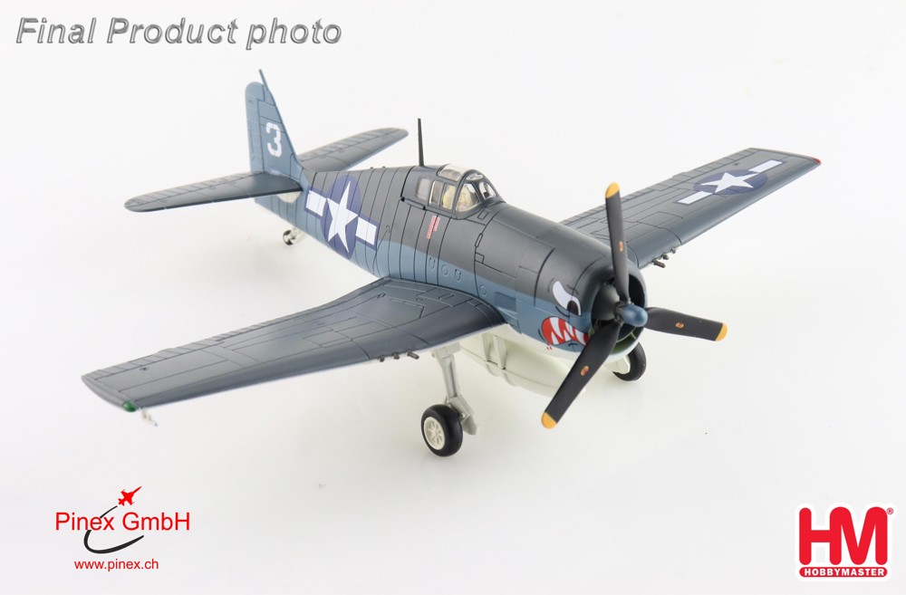 Immagine di Grumman F6F-3 Hellcat VF-38, 1:72, Sept. 1943 Hobby Master Metallmodell 1:72 HA1119. VORBESTELLUNG. LIEFERUNG ENDE JUNI