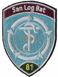 Immagine di San Log Bat 81 grün  - Badge hellblau