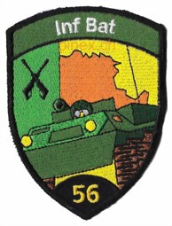 Bild von Inf Bat 56 Infanteriebataillon 56 schwarz ohne Klett 