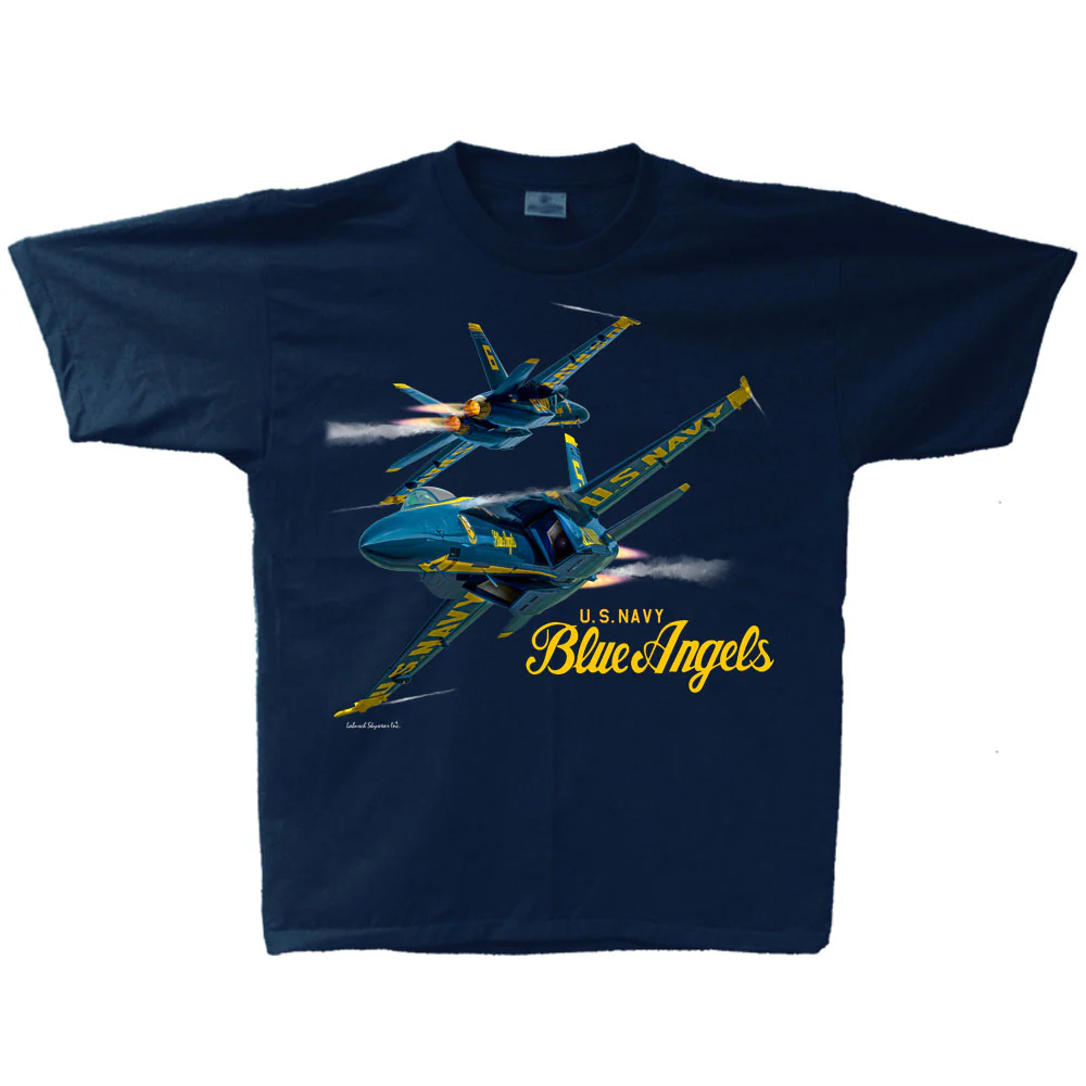 Image de Blue Angels T-Shirt Kreuzung Navyblau