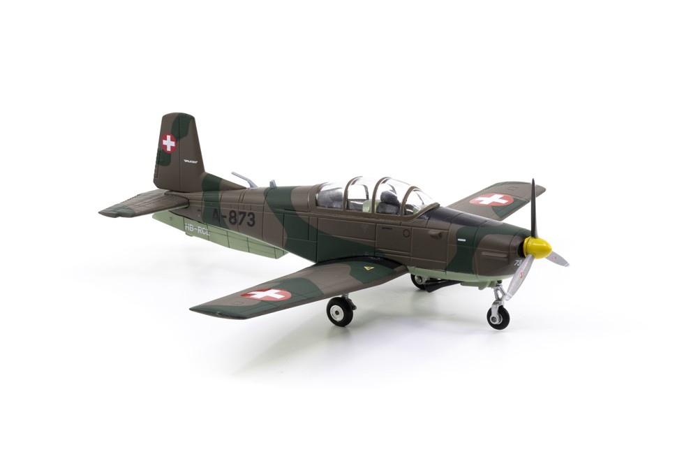 Immagine di Pilatus P-3 A-873 Camouflage HB-RCL Flugzeugmodell Metallmodell 1:72 ACE line Arwico