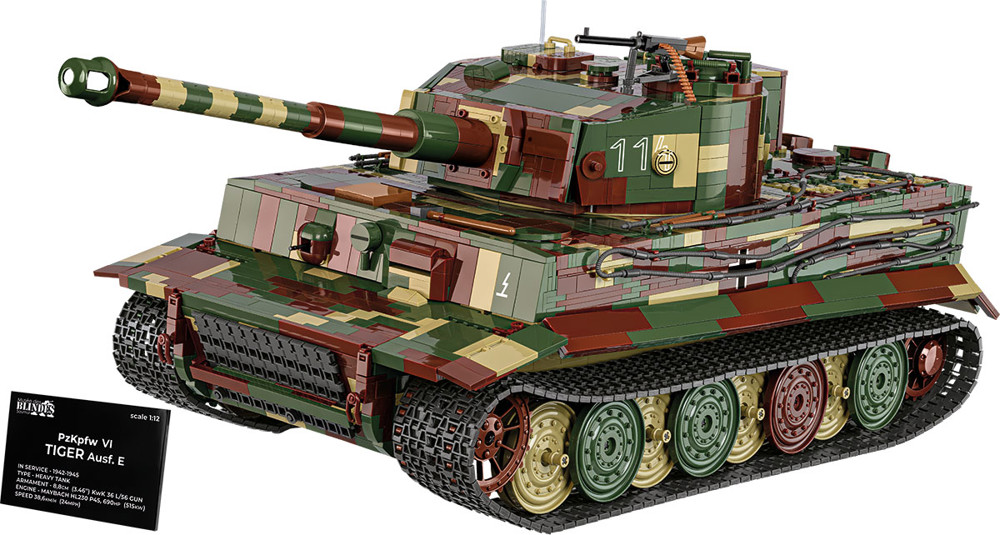 Immagine di Pz.Kpfw VI Tiger Ausführung E Panzer Executive Edition Deutsche/Französische Kennzeichnung Baustein Bausatz WWII COBI 2807 Historical Collection WWII VORBESTELLUNG Lieferung KW 45