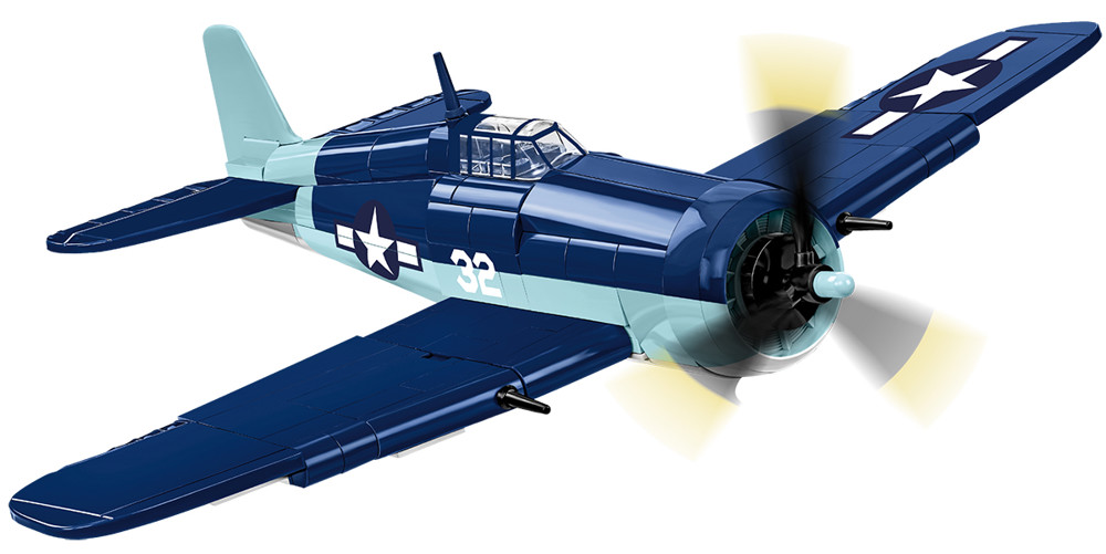 Bild von Grumman F6F Hellcat Flugzeug WWII Baustein Set Cobi 5883