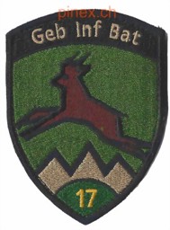 Image de Bataillon d'infanterie de montagne 17 vert avec velcro