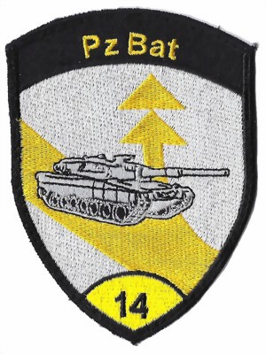Picture of Pz Bat 14 gelb Abzeichen ohne Klett Panzerbataillon 14
