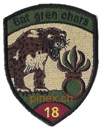 Picture of Bat gren chars 18 Panzergrenadier-Bataillon violett mit Klett