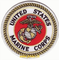 Picture of US Marine Corps Logo weiss/gelb/rot