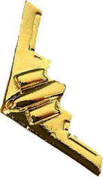 Picture of B2 Stealth Bomber Flugzeug Pin Gold