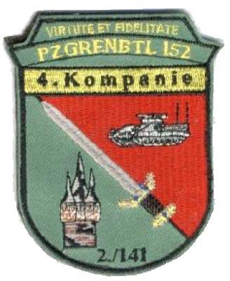 Immagine di 4. Panzergrenadier Bataillon 152 Bundeswehr Abzeichen