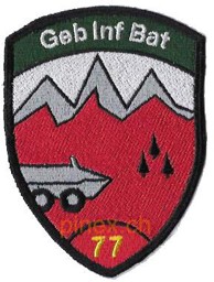 Bild von Geb Inf Bat 77 Gebirgsinfanterie 77 rot ohne Klett