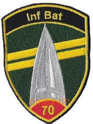 Image de Inf Bat 70 Insigne Bataillon infanterie 70 rouge sans velcro