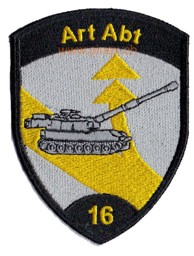 Picture of Art Abt 16 Artillerie Abteilung 16 schwarz ohne Klett