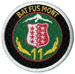 Image de Bat Fus Mont 11 noir Badge Armée Suisse